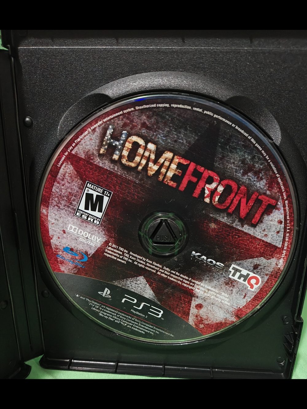 Homefront PS3 Game Disc